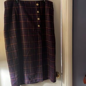 Long wool lined skirt